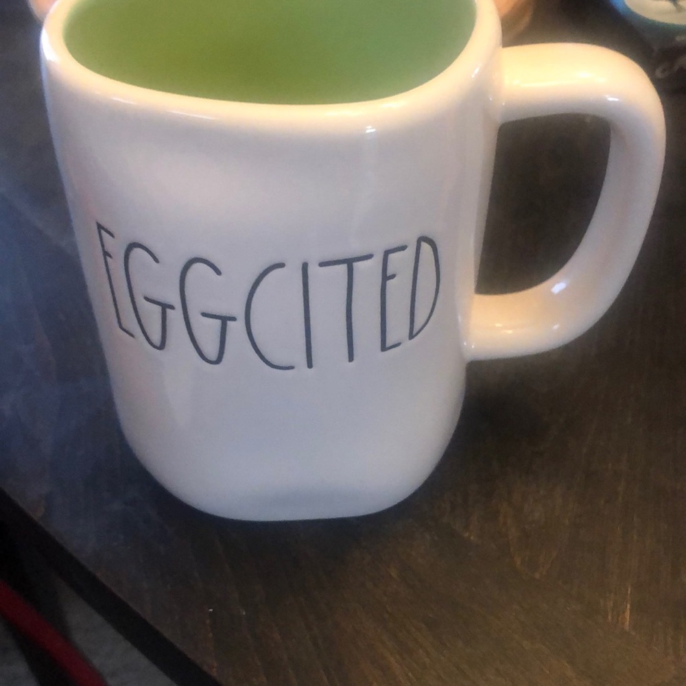 Eggcited Rae Dunn Mug w/ Green Inside